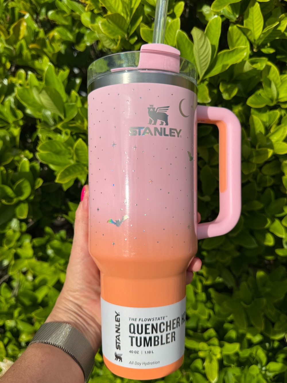 Stanley Halloween Ombre Pink Orange Spellcast 40 oz Quencher H2.0 Tumbler